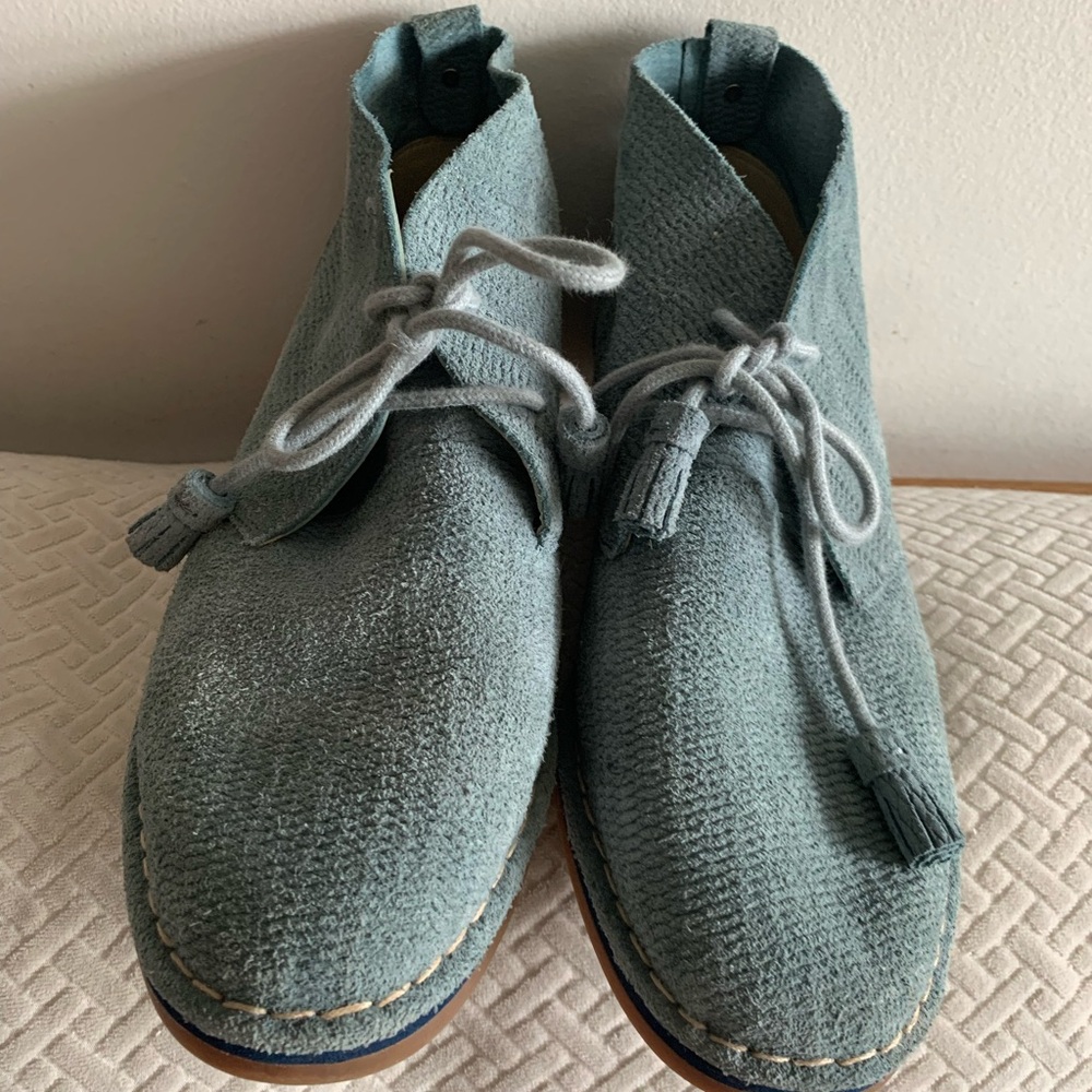 Hush Puppies Suede Ankle Boots with Tassel Laces